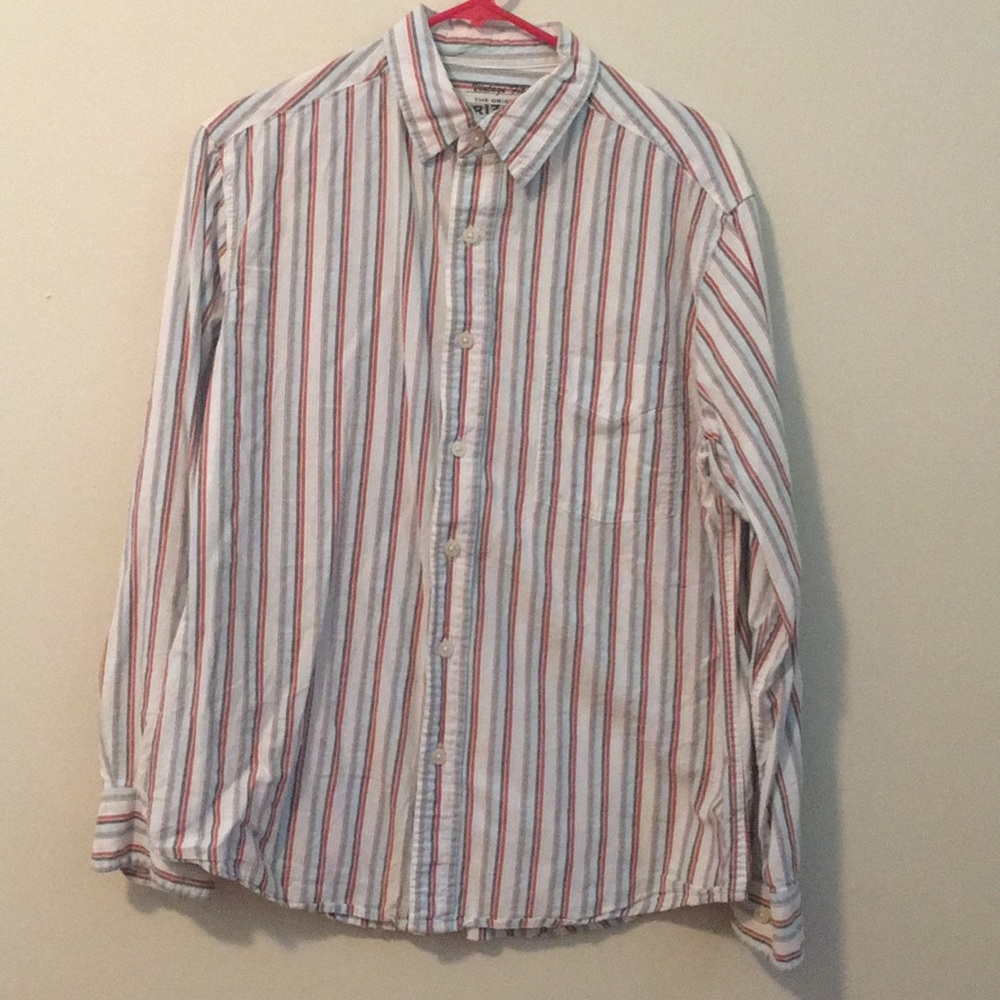 LIKE NEW Arizona Jean Company striped casual shirt
